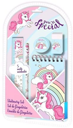 Schreibset Einhorn, 5-tlg.