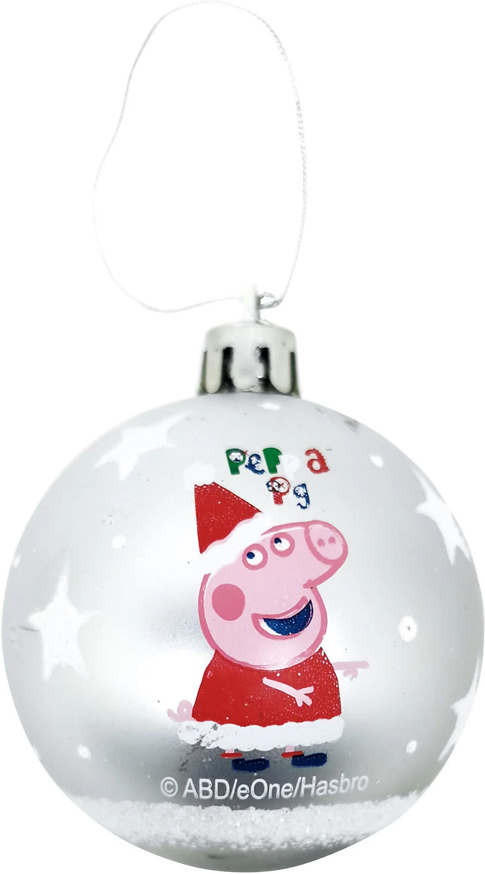 Weihnachtsbaumkugeln/Christbaumkugeln Peppa Pig Silber, 8 Cm, 6 Stück 2 Weihnachtsbaumkugeln/Christbaumkugeln Peppa Pig Silber, 8 Cm, 6 Stück – Bild 2