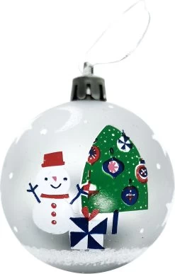 Weihnachtsbaumkugeln/Christbaumkugeln Peppa Pig Silber, 8 Cm, 6 Stück