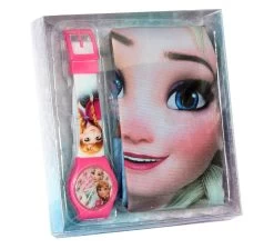 Disney Frozen 2-tlg. Set: Uhr Und Zugband-Rucksack "Eiskönigin"