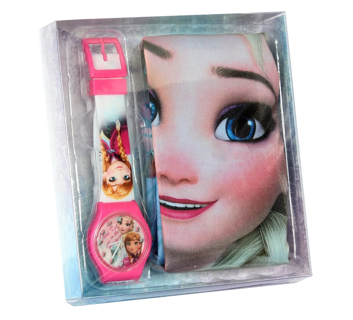 Disney Frozen 2-tlg. Set: Uhr Und Zugband-Rucksack "Eiskönigin" 1 Disney Frozen 2-tlg. Set: Uhr Und Zugband-Rucksack "Eiskönigin"