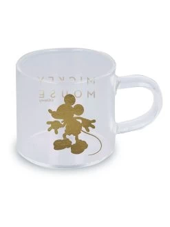 4er-Set: Espresso-Gläser "Mickey Mouse" In Transparent/ Gold/ Silber - 100 Ml -Angebote Märchen & Magie Store disney mickey mouse 4er set espresso glaser mickey mouse in transparent gold silber 100 ml 4