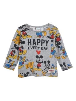 Longsleeve "Mickey" In Grau/ Bunt