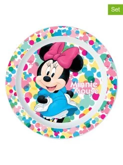 3tlg. Frühstücksset "Minnie Mouse" In Bunt