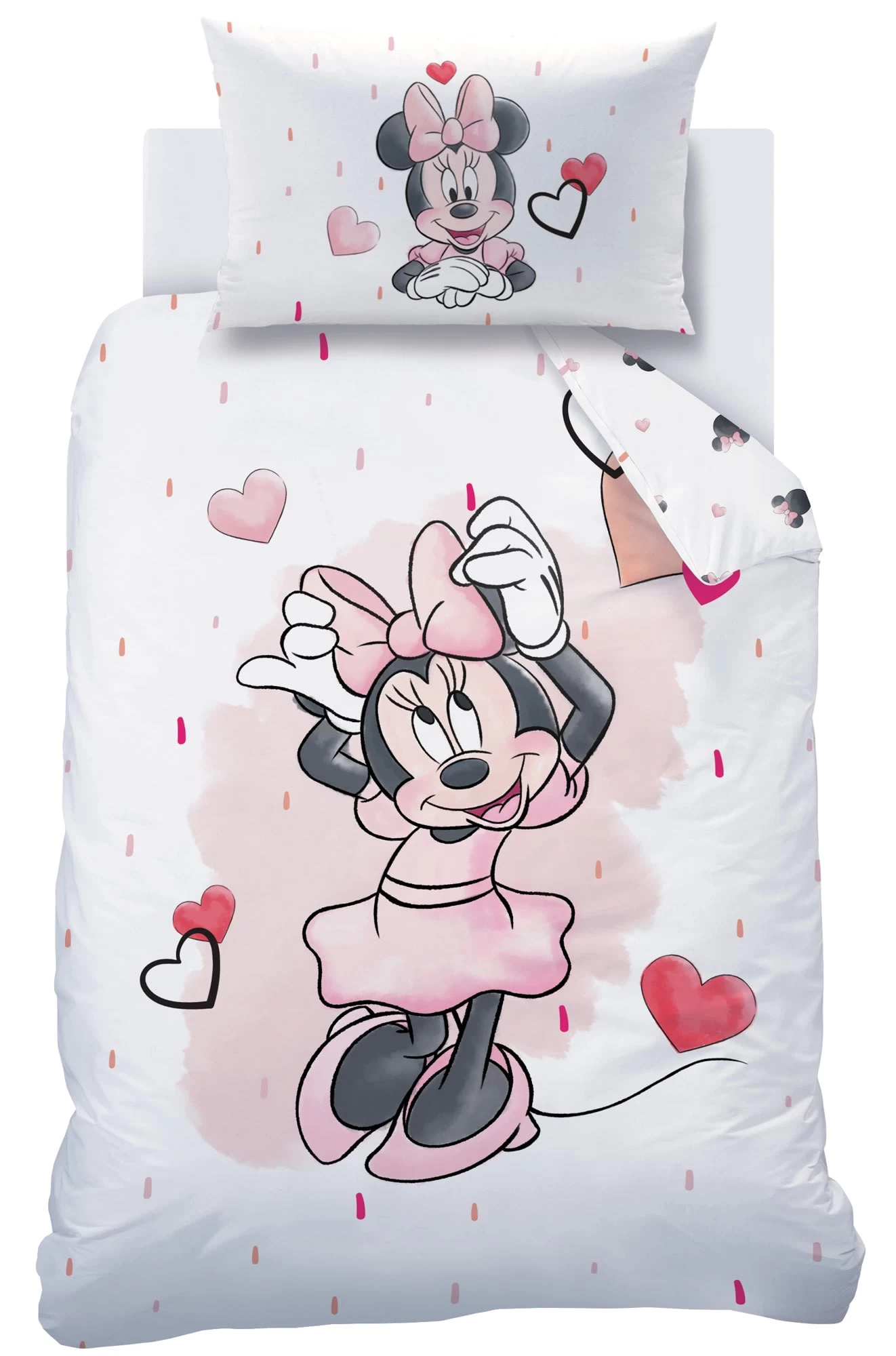 Baby Bettwäsche-Set Flanell "Disney's Minnie Mouse" In Weiß 1 Baby Bettwäsche-Set Flanell "Disney's Minnie Mouse" In Weiß