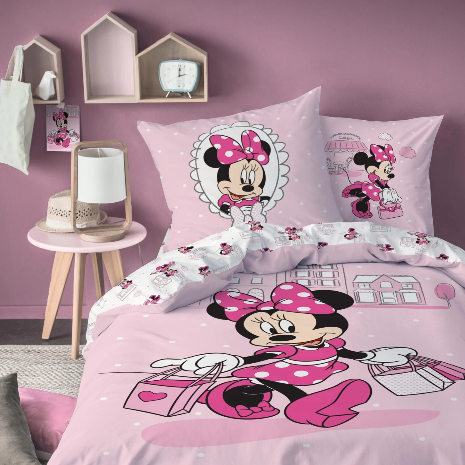 Mädchen Bettwäsche-Set Flanell "Disney's Minnie Mouse - Shopping" In Rosa 3 Mädchen Bettwäsche-Set Flanell "Disney's Minnie Mouse - Shopping" In Rosa – Bild 3