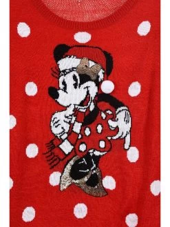 Strickkleid "Minnie" In Rot -Angebote Märchen & Magie Store disney minnie mouse strickkleid minnie in rot 2