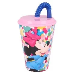Trinkbecher Mit Deckel Minnie Mouse In Bunt