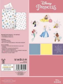 Disney Princess Mädchen Bettwäsche-Set "Arielle, Vaiana, Rapunzel, Cinderella" In Weiß -Angebote Märchen & Magie Store disney princess madchen bettwasche set arielle vaiana rapunzel cinderella in weiss 5