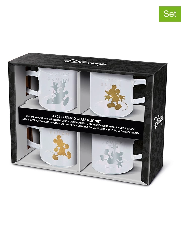 Angebote Märchen & Magie Store -Angebote Märchen & Magie Store disney mickey mouse 4er set espresso glaser mickey mouse in transparent gold silber 100 ml